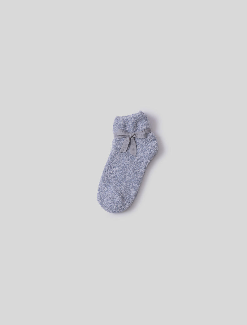 Barefoot Dreams CozyChic Heathered Tennis Socks | Snow Drop