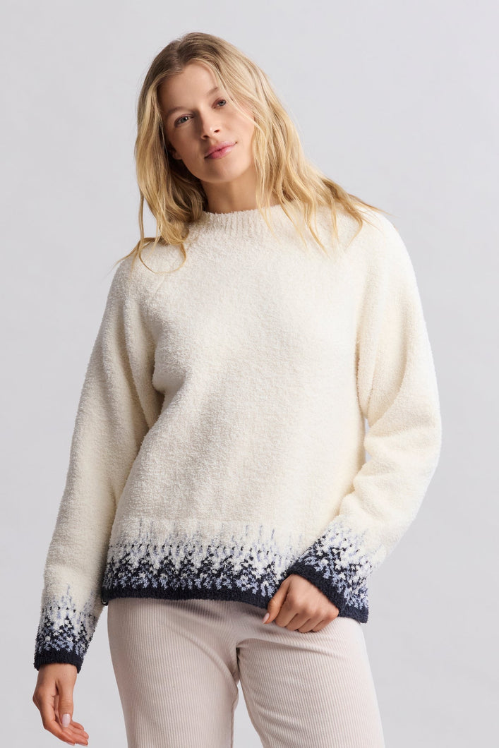 Barefoot Dreams Cozychic Raglan Confetti Pullover | Pearl Multi