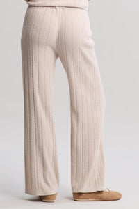 Barefoot Dreams CCUL Cable Knit Ankle Pant | Stone