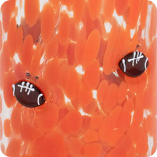 Load image into Gallery viewer, Orange Football Charm Glass 17oz