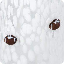 Load image into Gallery viewer, White Football Charm Glass 17oz