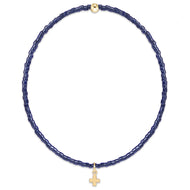 enewton Hope Classic Navy Bracelet - Signature Cross Small Gold Charm