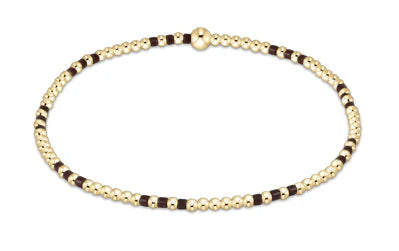 enewton Hope Joy Pattern 2mm Bead Bracelet - Chocolate