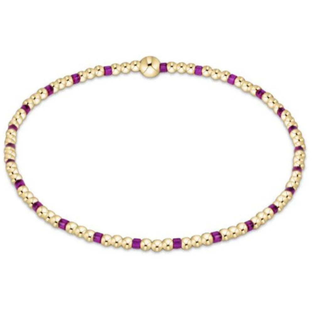enewton Hope Sincerity Pattern 2mm Bead Bracelet - Fuchsia