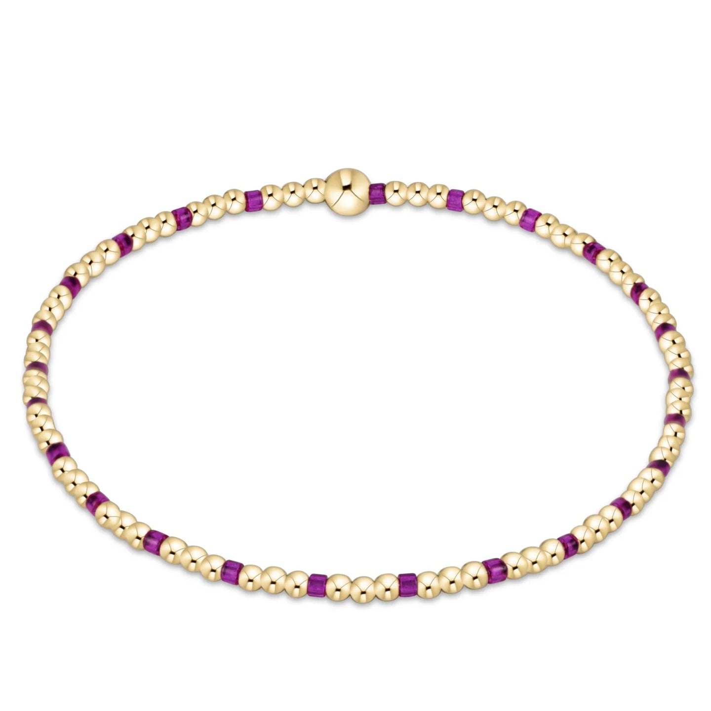 enewton egirl Hope Sincerity Pattern 2mm Bead Bracelet - Fuchsia
