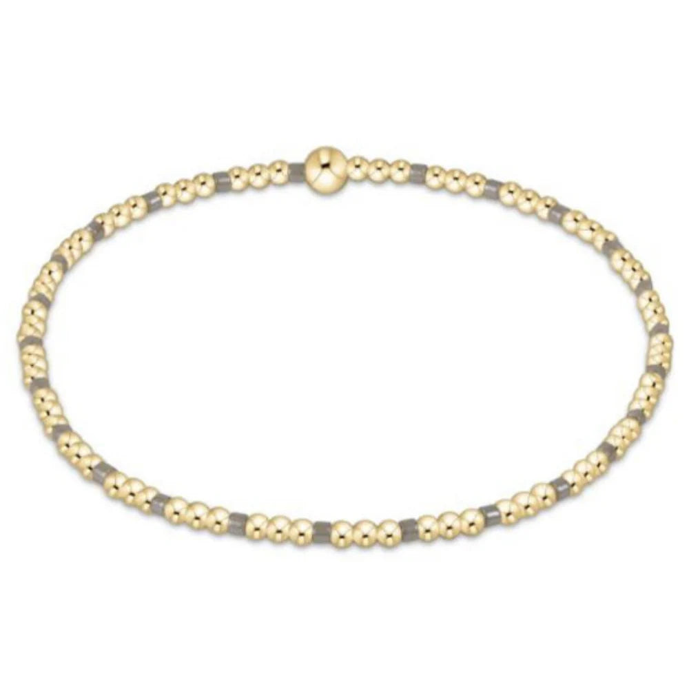 enewton Hope Sincerity Pattern 2mm Bead Bracelet - Milkshake