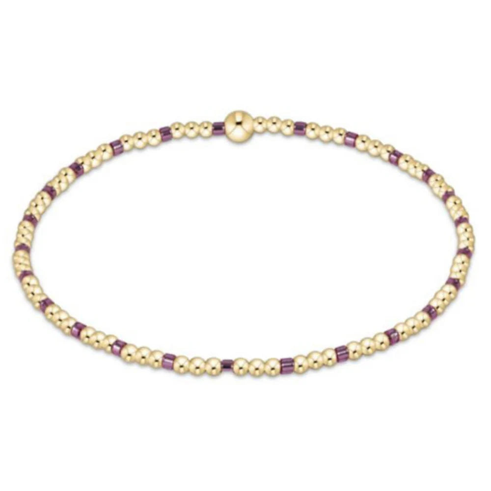 enewton Hope Sincerity Pattern 2mm Bead Bracelet - Pink Metallic
