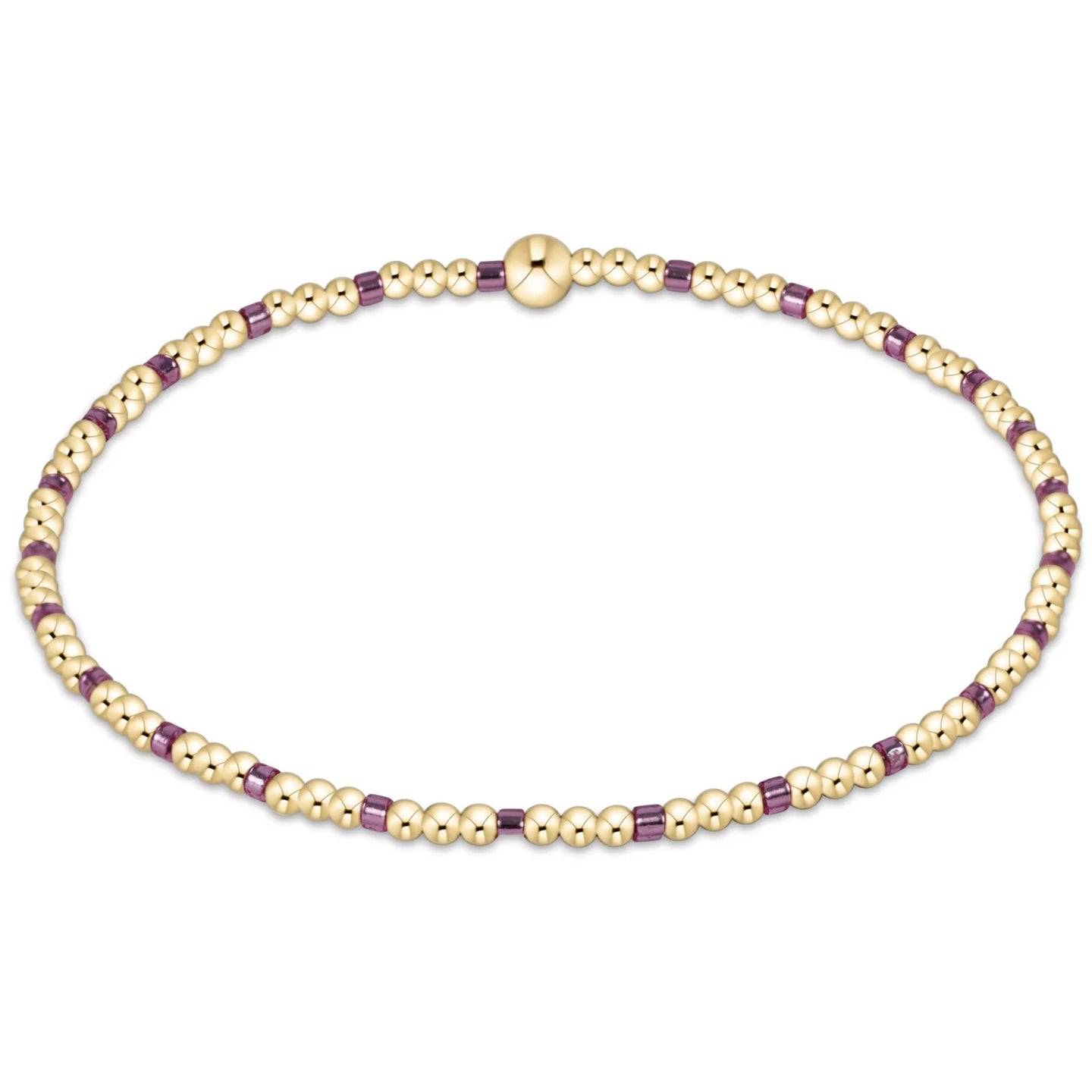 enewton egirl Hope Sincerity Pattern 2mm Bead Bracelet - Pink Metallic