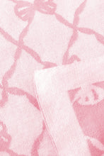 Load image into Gallery viewer, LoveShackFancy Bow Throw Blanket | Pastel Pink