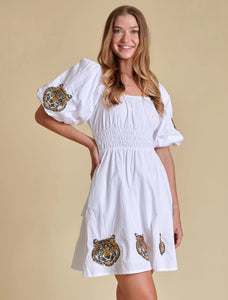 Tigers Puff Sleeve Dress