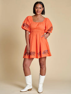 Clemson Puff Sleeve Dress