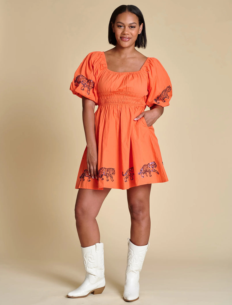 Clemson Puff Sleeve Dress