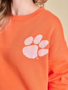 Clemson Sequin Boxy Sweatshirt