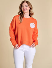 Load image into Gallery viewer, Clemson Sequin Boxy Sweatshirt