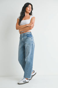 Molly Barrel Jean | Light Denim