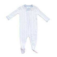 Load image into Gallery viewer, Baby Dunn Starlight Stripes | Footie Blue