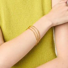 Load image into Gallery viewer, Julie Vos Gold Bamboo Bangle | Medium