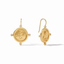 Load image into Gallery viewer, Julie Vos Gold Bee Cameo Earring | Cubic Zirconia
