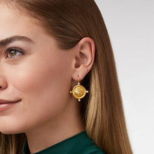 Load image into Gallery viewer, Julie Vos Gold Bee Cameo Earring | Cubic Zirconia