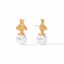 Load image into Gallery viewer, Julie Vos Gold Bee Pearl Drop | Pearl