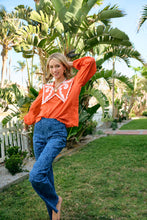 Load image into Gallery viewer, Brooks Avenue Emma Deep V Quilted Collar Blouse - Coral