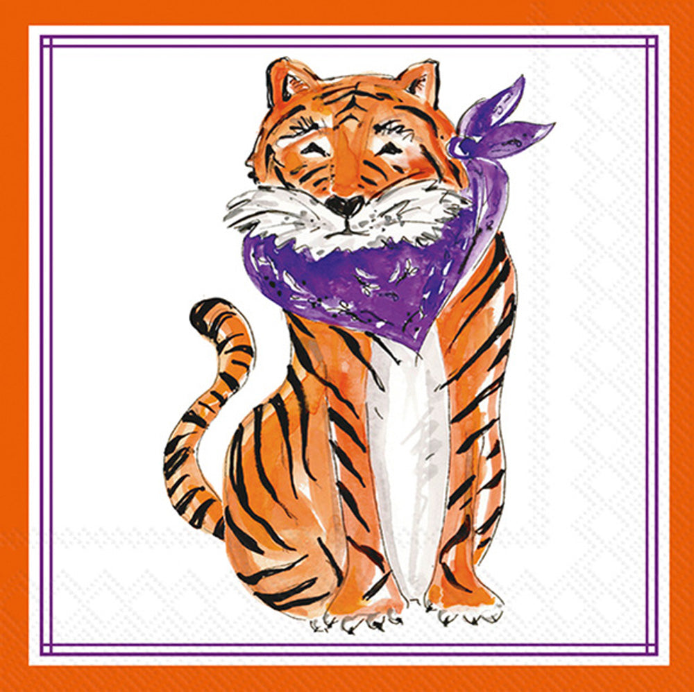 Rosanne Beck Bandana Tiger Cocktail Napkins