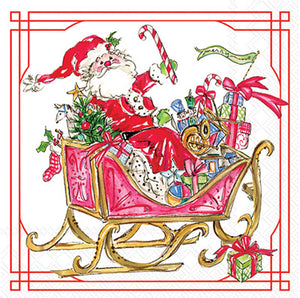 Santa Sleigh with Presents Cocktail Napkins