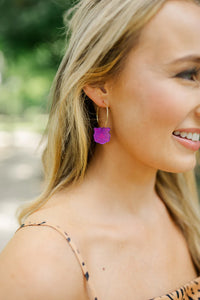 Purple Tiger Head Hoops