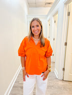 Sloan Top | Orange Stripe
