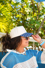 Load image into Gallery viewer, Beach Bum - Navy Polka Dot Hat