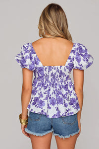 Buddy Love Houston Top in Purple Floral