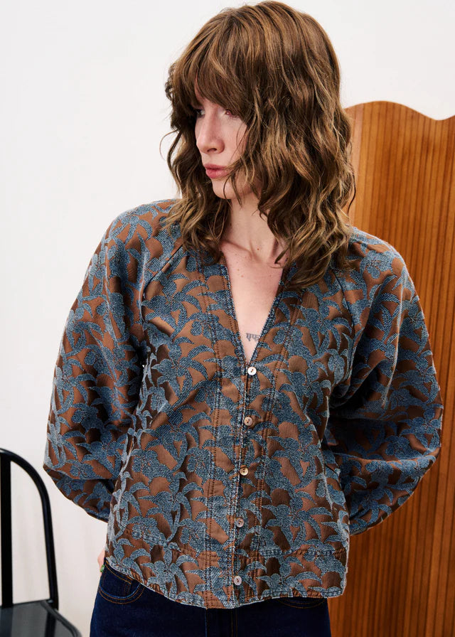 FRNCH Boldo Blouse | Marron Glace