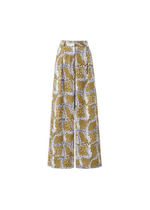 FRNCH Loki Pant | Print Leo Ocre