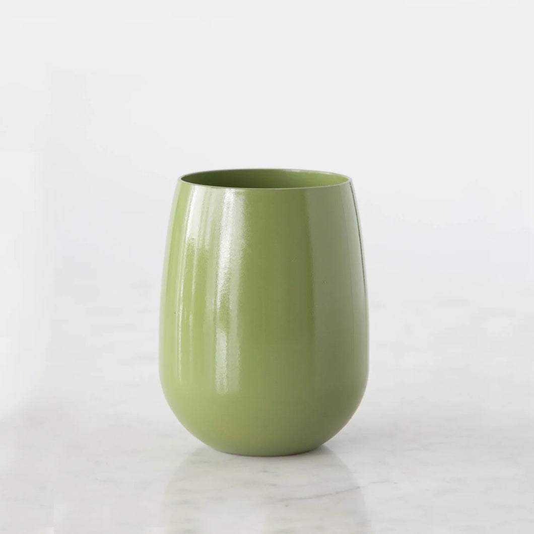 Hester & Cook Green Stemless Wine Glass