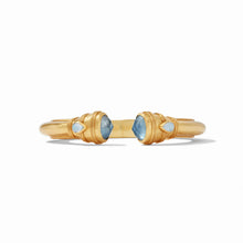 Load image into Gallery viewer, Julie Vos Gold Cannes Demi Cuff | Iridescent Chalcedony Blue