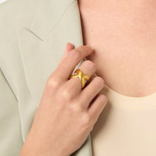Load image into Gallery viewer, Julie Vos Gold Catalina X Ring