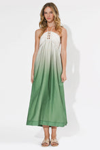 Load image into Gallery viewer, Adelyn Rae Celine Ombre Halter Maxi Dress | Green/Cream