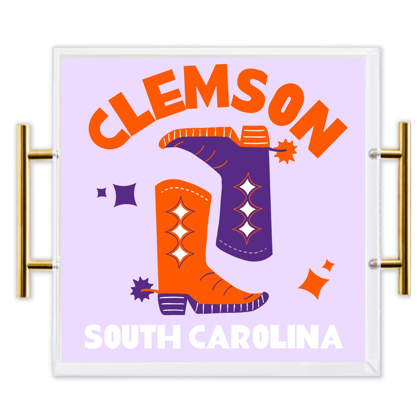 Tart by Taylor Large Clemson Kickoff Tray