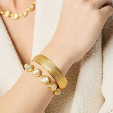 Load image into Gallery viewer, Julie Vos Cobblestone Hinge Bangle | Gold