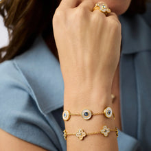 Load image into Gallery viewer, Julie Vos Gold Colette Delicate Bracelet | Chalcedony Blue