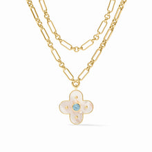 Load image into Gallery viewer, Julie Vos Gold Colette Statement Necklace | Chalcedony Blue
