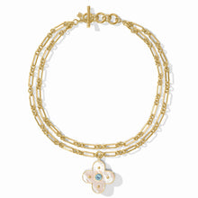 Load image into Gallery viewer, Julie Vos Gold Colette Statement Necklace | Chalcedony Blue