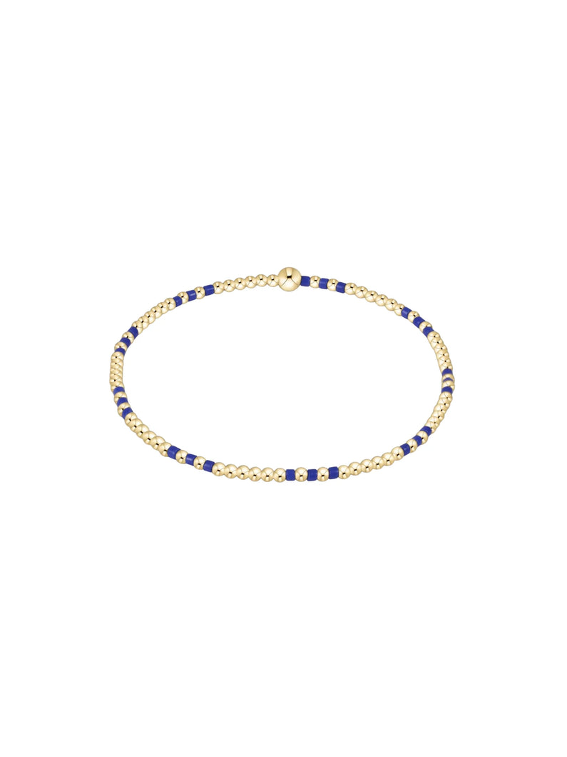 enewton Hope Joy Pattern 2mm Bead Bracelet - Blue Metallic
