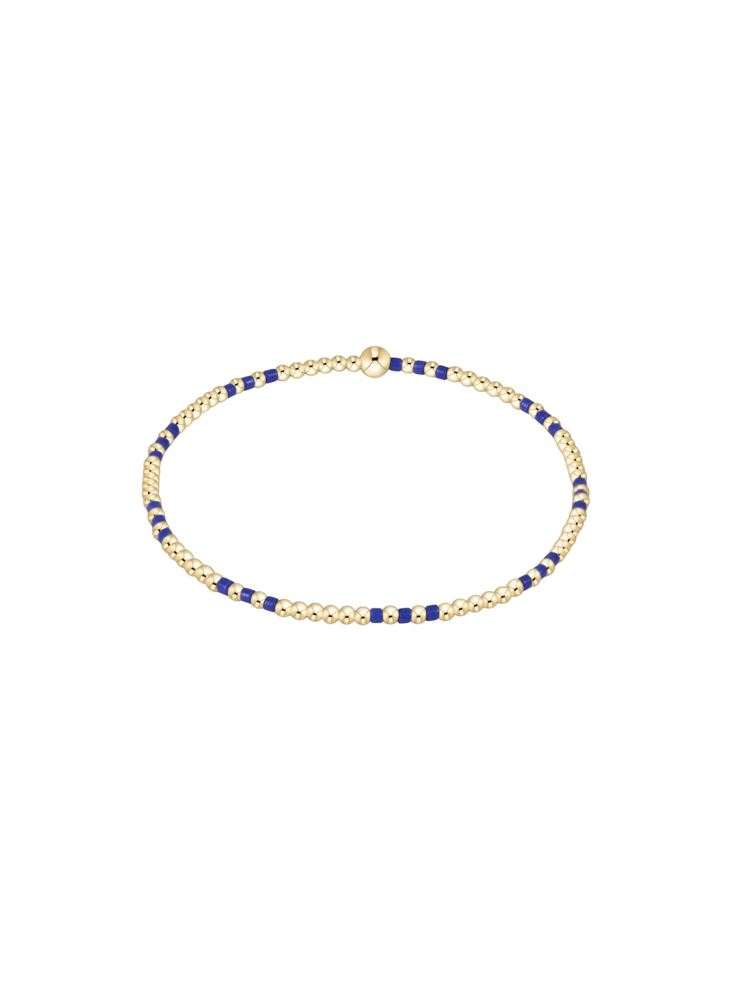 enewton Hope Joy Pattern 2mm Bead Bracelet - Blue Metallic