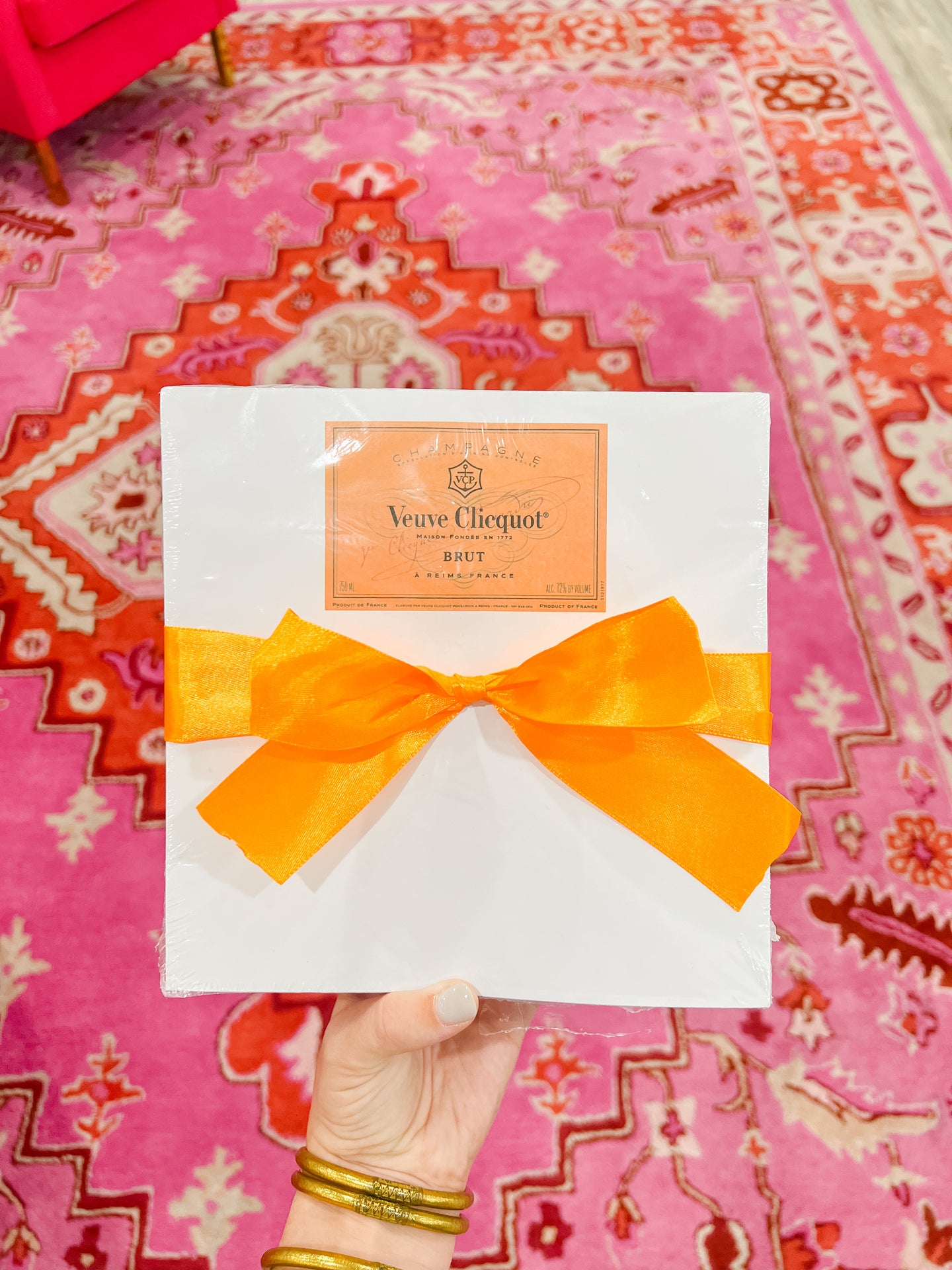 Orange Champagne W/ Orange Ribbon Notepad