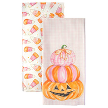 Load image into Gallery viewer, Pink Candy Corn Tea Towels