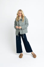 Load image into Gallery viewer, Karlie Gingham Check Collar Novelty Jacket | Green