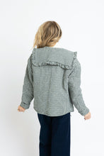 Load image into Gallery viewer, Karlie Gingham Check Collar Novelty Jacket | Green