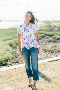 Victoria Dunn Magnolia Blouse | Amethyst