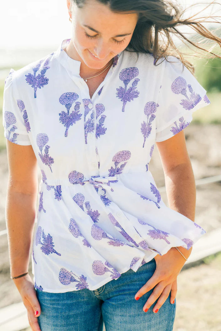 Victoria Dunn Magnolia Blouse | Amethyst
